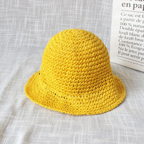 Baby Shade Straw Hat Hand Woven Fisherman Hat. Circumference 20 in. (52 cm)